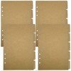 20pcs A5 Binder Dividers with Tabs 6-Hole Kraft Paper Index