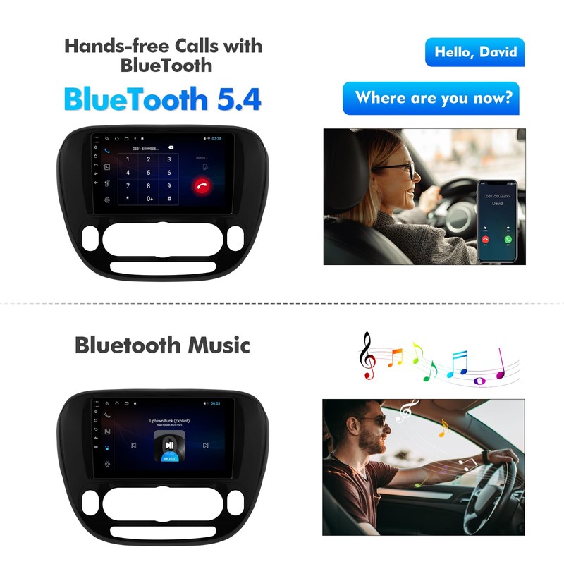 2+32G 9-inch Android 13 Car Stereo for Kia Soul 2014-2019