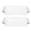 1.5-Quart Tempered Glass Oblong Baking Dishes, Set of 2