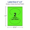 Avery Printable Oval Labels with Sure Feed Technology, 4" x