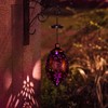 Iron Hollow Water Drop Lamp Solar LED Lantern Garland Garden