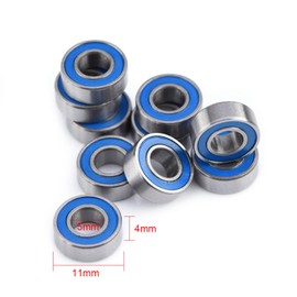 Watris Veiyi Pack of 10 Ball Bearings, MR115 2RS Ball Bearing Set, 5 x 11 x 4 mm Deep Groove Ball Bearings, Suitable for a Variety of Applications in Small Machines