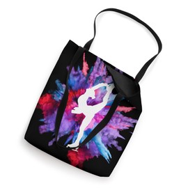Figure Skating Colorful Ice Skate Girl Pink Purple Tote Bag