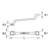 KS TOOLS 517.0884 Ring spanner offset, 7/16x1/2