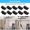 APOMOONS 50 Pcs Under Desk Cable Management, Hook and Loop