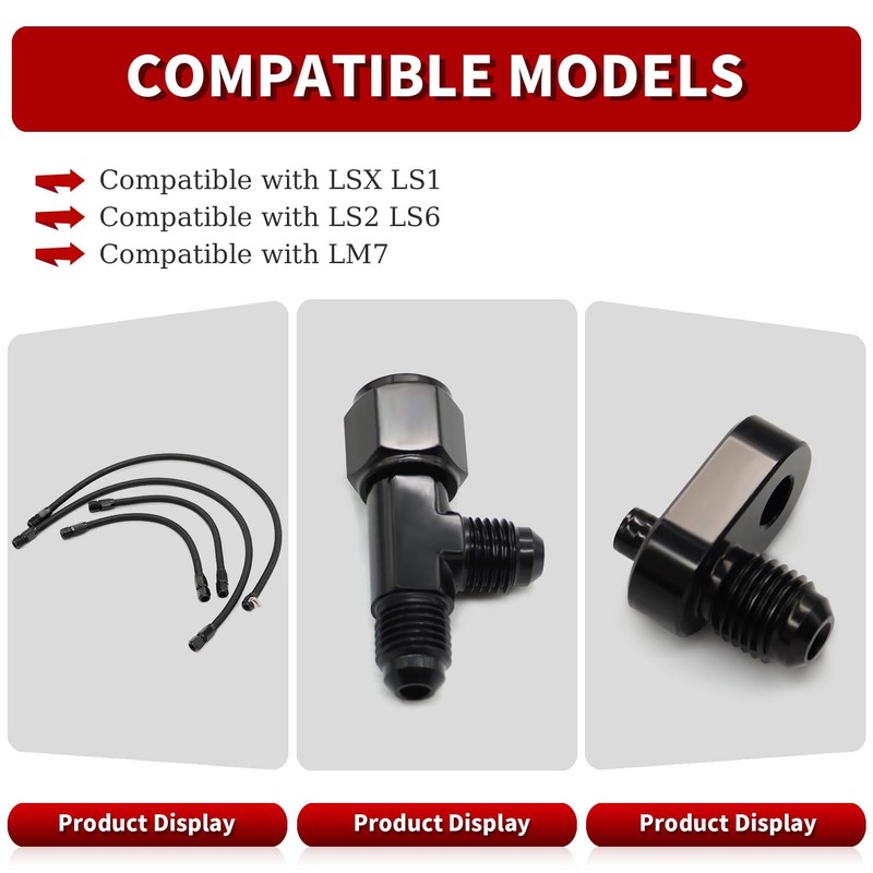 Nakkaa Steam Vent Hose Kit -4 AN Complete Coolant Crossover