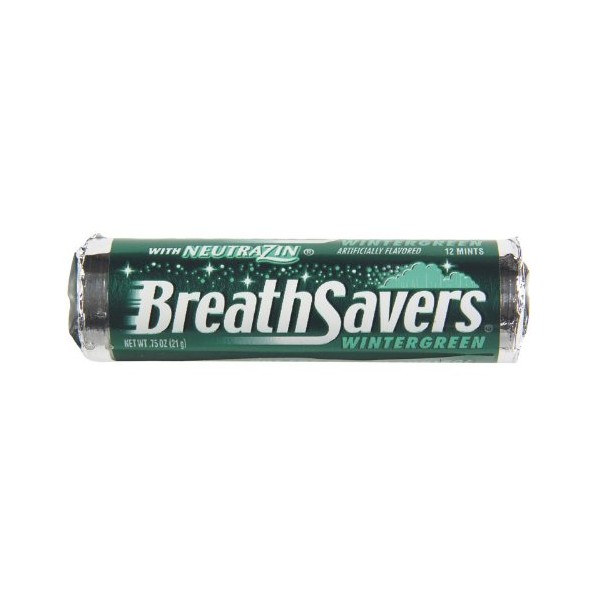 Breathsavers Wintergreen Mints, 0.75-Ounce Rolls (Pack of 8)