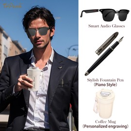 ARTEX Stylish Fountain Pen : Luxury,Elegant,Germany F Fine Nib, Gift for Men & Women, Professional, Executive, Metal, Gift Box. –Free Engraving (Black (Piano Style)),14cmx1.2cm(AT-F4CARBON-1)