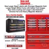 SteelLabels.com Ultimate Blue Magnetic TOOLBOX LABELS fits all tool chest