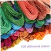 VILLFUL 100pcs Multi Embroidery Floss Bobbins for Bracelet Making Soft
