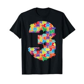 Funny 3rd Birthday Gift Cute 3 Years Old Puzzler Boys Girls T-Shirt