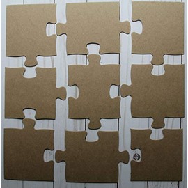 9 piece 12" x 12" jumbo jigsaw puzzle cardboard die cuts - each piece approximately 4 inches