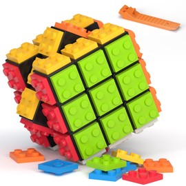 Vdealen Rubik's Cube Bricks 3D Puzzle Cube of 3 x 3 Rubik's Cube Original, Speed Cube for Beginners and Advanced, Gift for Children, Teenagers, Adults (Black)