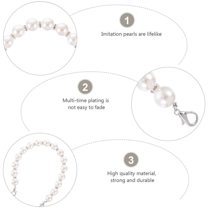 WINOMO Pearl Strap, Bag Handle, Handle, Replacement Chain Strap, Pearl