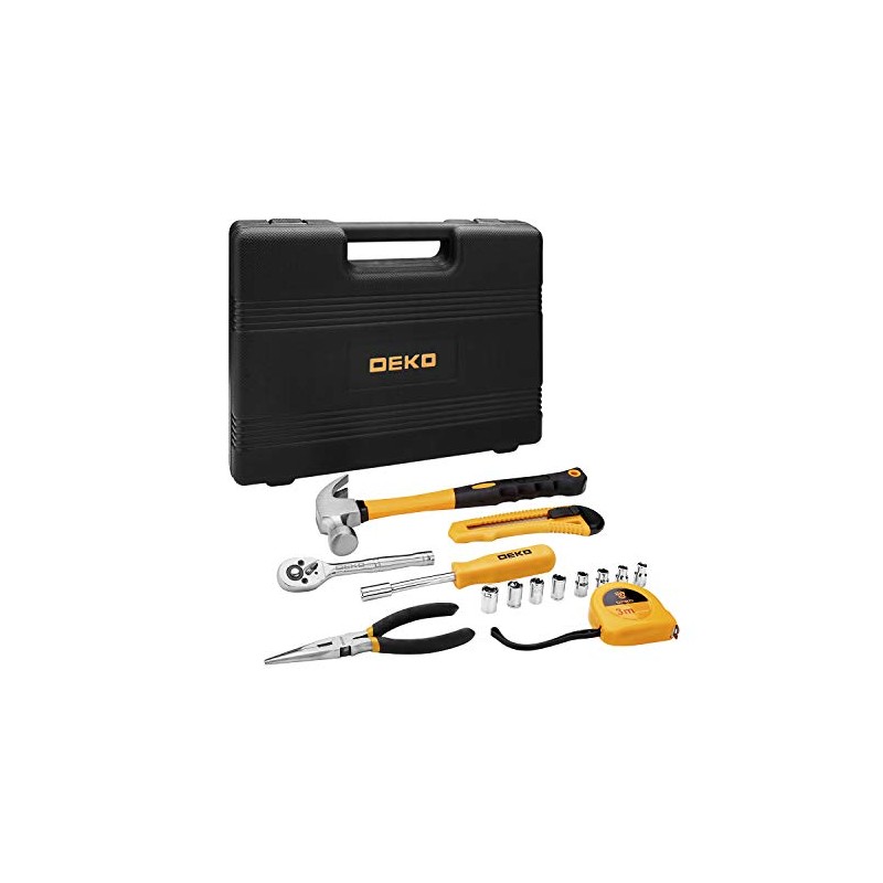 DEKOPRO 65 Pieces Tool Set General Household Hand Tool Kit