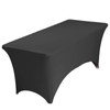 ZeriTlolen Spandex Tablecloth [4FT, Black] Tight, Fitted, Elastic Massage, Washable
