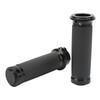 1 Pair 25mm Motocycle Handlebar Grips Black Comfortable Grasp Anodized