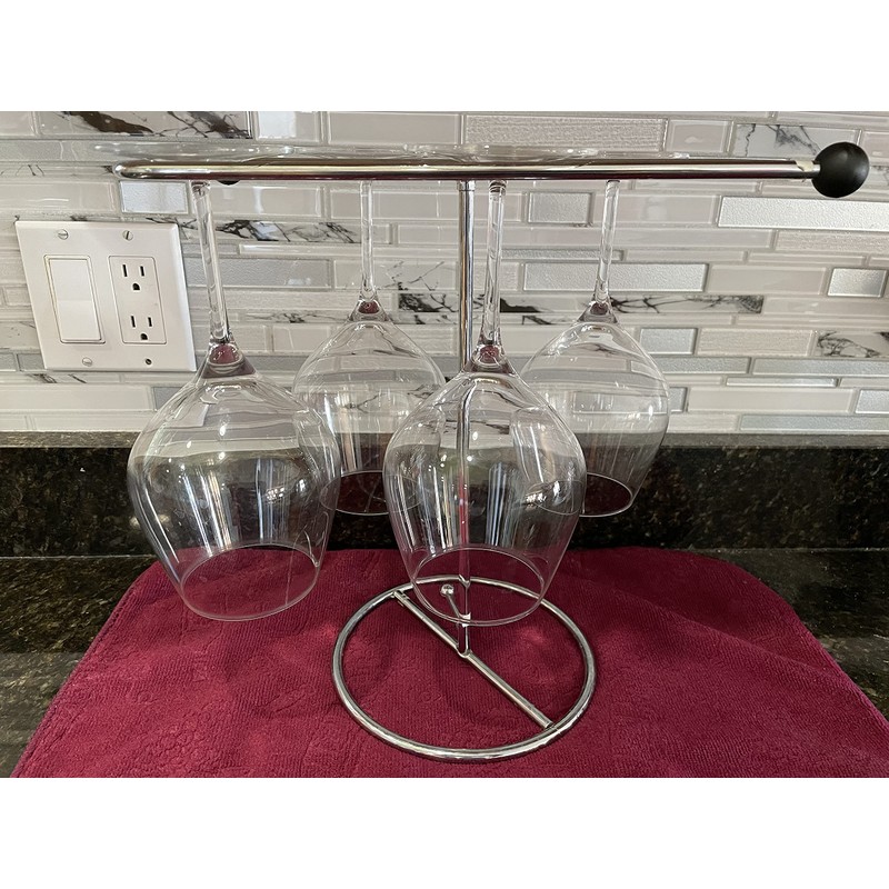 Happy Hour Stemware Drying Rack, Silver