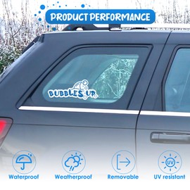 Aolamegs 5 Pack Bubbles Up Car Decals - 5" Vinyl Windows Stickers, Waterproof Bubbles Up Decals for Laptops, Cars, Walls, Bikes, Phones