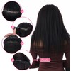 Essent Seamless Kinky Straight Clip in Hair Extensions Real Human