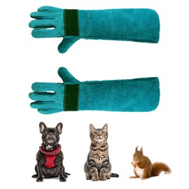 35 cm bite-resistant work gloves, bite-resistant gloves for dogs and cats, bite-resistant gloves, animal bite gloves, for cats, dogs, puncture resistant gloves, for training, feeding animals (dark