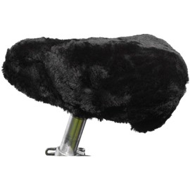 Harrys-Collection Merino Lambskin Bicycle Saddle Cover, black