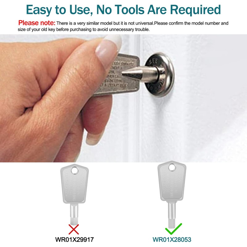Haier Refrigerator Lock Key & Freezer Key Replacement - Suitable