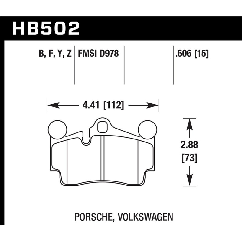 Hawk Performance HB502Z.606 Performance Ceramic Brake Pad