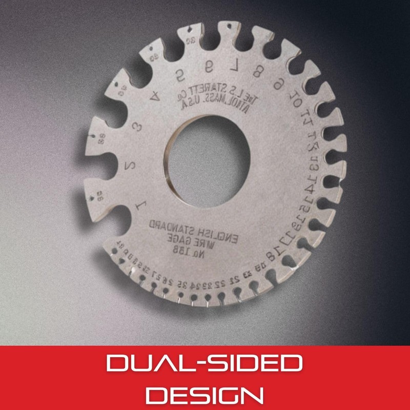 Starrett English Standard Wire Gage with Satin Finish and Decimal