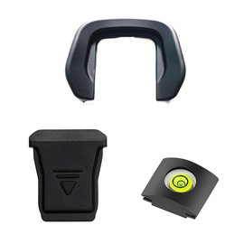 Camera Eyecup Viewfinder Eyepiece + Bubble Spirit Level Hot Shoe Cover Cap Protector Kit Compatible for Canon EOS R Camera