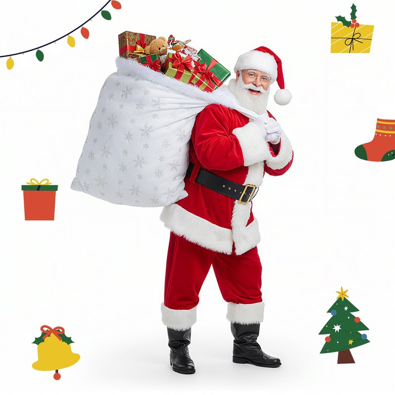 Shappy Large Sequin Christmas Santa Gift Sack