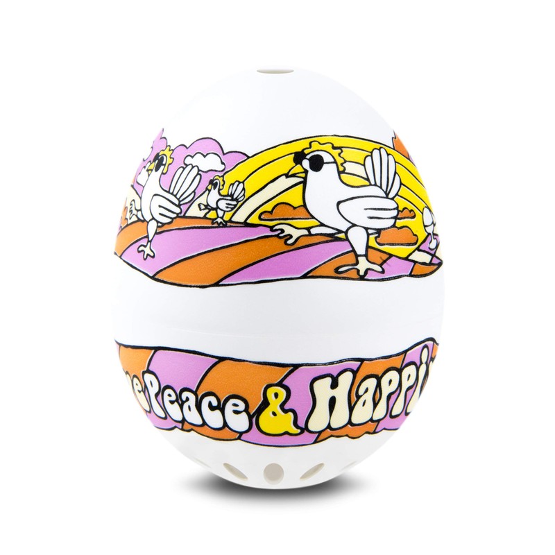PiepEi Egg Timer, Multi-Coloured, White, Hippie