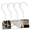 LABRIMP 10pcs Metal Hanger Hooks for Clothing Display Iron Hooks