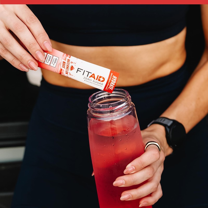 FITAID Hydrate Clean Electrolyte Mix, Zero Sugar, Balanced Electrolyte Ratios: