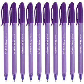 Paper Mate InkJoy 100ST Ballpoint Pens | Medium Point | Purple Ink | Pack of 10 | Ultra Smooth Ink