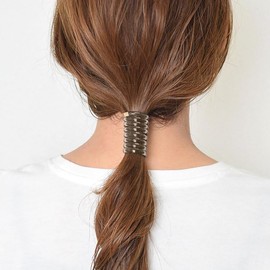 Spiral Hair Tie Braid Hair Band Stylish Phone Cord Hair Coils No Crease Ponytail Holders for Women Girls Long Curly Hair Black Coffee