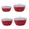 ATRDTO Small Classic Plastic Prep Bowls with Lids, Set of