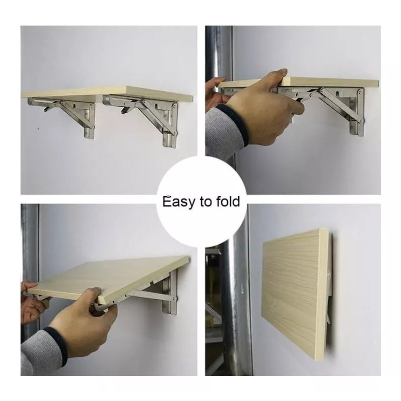Cerrajes Soporte Ménsula Brazo P/repisa Abatible Plegable Par 20 Cm