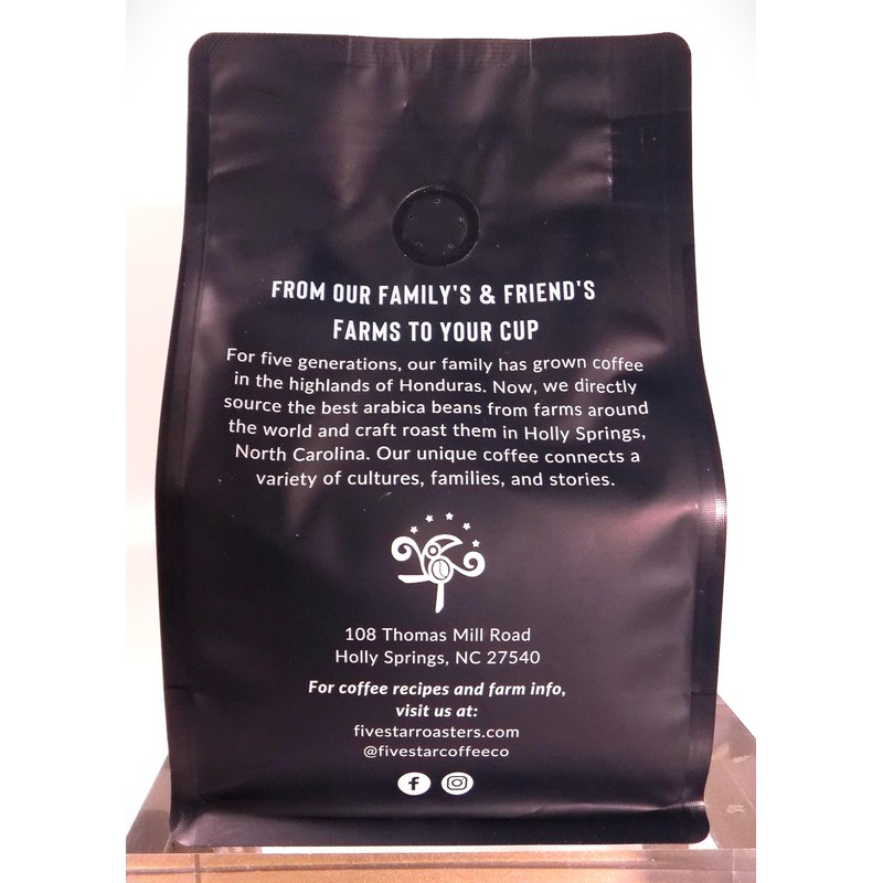 Five Star Coffee Roasters "Espresso" Small Batch Roasting Organic Medium