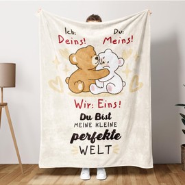 musaecoin Jahrestag Geschenk für Sie ihn, Geschenk für Paar- Kuscheldecke, Ich Liebe Dich Geschenke, Hochzeitstag Geschenk für Frauen, Ehefrau, (157 x 132 cm)