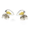Stud Earrings 925 Sterling Silver Baltic Amber for Women or