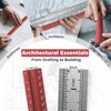 Architectural Scale Ruler 12 Inch, Aluminum Architect Ruler & Metal