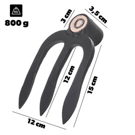 KADAX 3 Prong Potato Hoe Garden Hoe Forged Steel Manure Hoe for Gardening Gardening Tool Hoe for Garden (Without Handle)