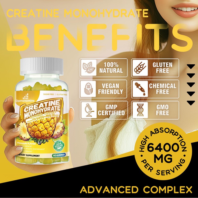 Creatine Monohydrate Gummies Complex for Men & Women -Advanced Formula