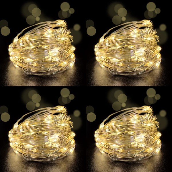 4 Pack Battery Powered Fairy Lights, LED String Lights with