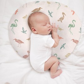 Little Grape Land Nursing Pillow Covers 2 Pack for Baby, Soft 100% Cotton Covers for Breastfeeding Pillows, Breathable Muslin Green Leaves Nursing Pillow Cases Fit Standard Nursing Pillows