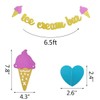 Gold Glittery Ice Cream Bar & Ice Cream Sign Banner