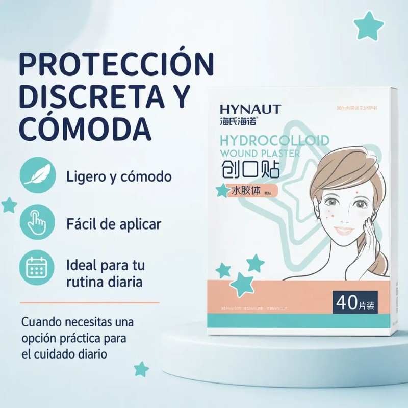 Parches Hidrocoloides Estrella Acne 40 Piezas