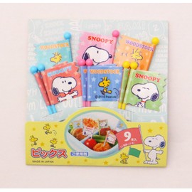 Torune Snoopy Picks, Made in Japan, Set of 9 x 2