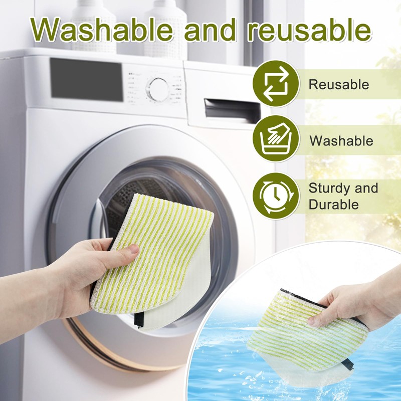 6 Pack Microfiber Vacmop Replacement Pads Compatible with Shark AV2800ZE